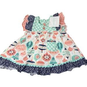Serendipity Shrimp and Grits Christmas Twirl Dress Toddler Girl Small 4T-5T